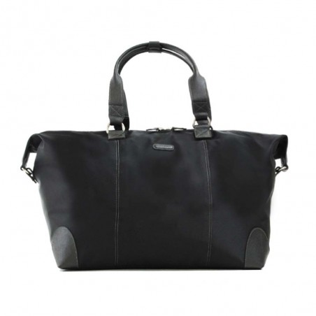 Sac week-end KATANA nylon et cuir noir | Bagage femme style classique élégant pas cher Sac week-end KATANA nylon et cuir noir | Bagage femme style classique élégant pas cher