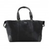 Sac week-end KATANA nylon et cuir noir | Bagage femme style classique élégant pas cher Sac week-end KATANA nylon et cuir noir | Bagage femme style classique élégant pas cher
