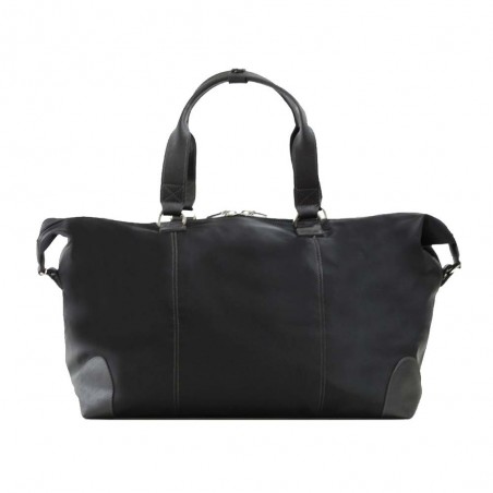 Sac week-end KATANA nylon et cuir noir | Bagage femme style classique élégant pas cher Sac week-end KATANA nylon et cuir noir | Bagage femme style classique élégant pas cher