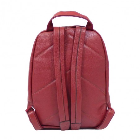 Sac à dos en cuir femme KATANA rouge foncé | Sac de ville élégant chic pas cher qualité