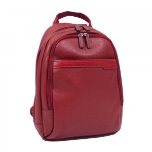 Sac à dos en cuir femme KATANA rouge foncé | Sac de ville élégant chic pas cher qualité