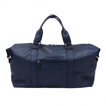 Sac de voyage en cuir KATANA "Sven" bleu marine | Bagage cabine homme qualité luxe pas cher