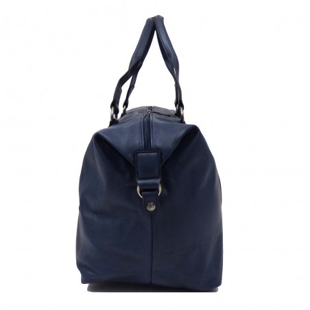 Sac de voyage en cuir KATANA "Sven" bleu marine | Bagage cabine homme qualité luxe pas cher