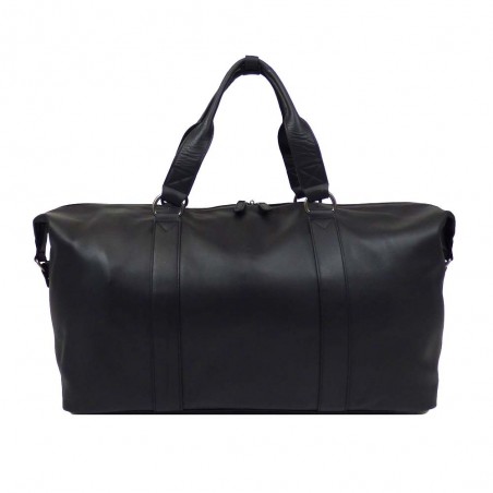 Sac de voyage en cuir KATANA "Sven" noir | Bagage cabine homme élégant qualité luxe pas cher