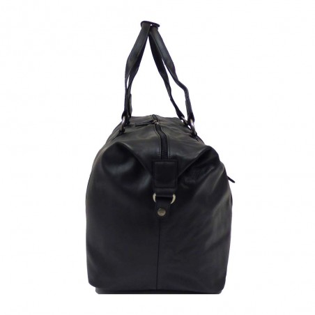 Sac de voyage en cuir KATANA "Sven" noir | Bagage cabine homme élégant qualité luxe pas cher