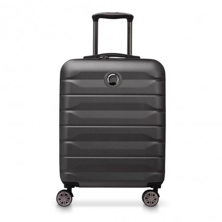 Valise cabine slim DELSEY "Air Armour" noir | Bagage avion petite taille qualité marque française