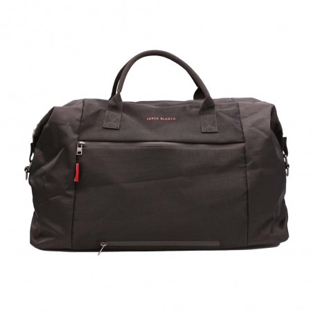 Sac de voyage homme SERGE BLANCO "Basik" noir | Bagage week-end style sportif rugby