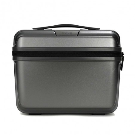 Vanity case ELITE "Top Loader" Pure Mate anthracite | Vanity rigide femme garanti 5 ans polycarbonate solide bandoulière