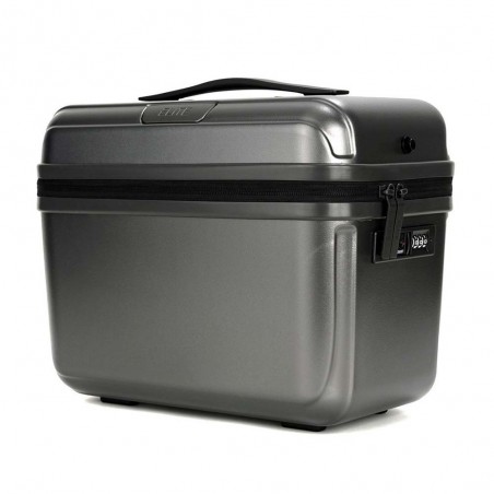 Vanity case ELITE "Top Loader" Pure Mate anthracite | Vanity rigide femme garanti 5 ans polycarbonate solide bandoulière