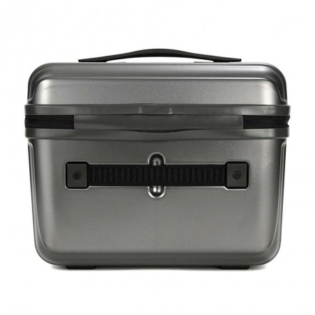 Vanity case ELITE "Top Loader" Pure Mate anthracite | Vanity rigide femme garanti 5 ans polycarbonate solide bandoulière