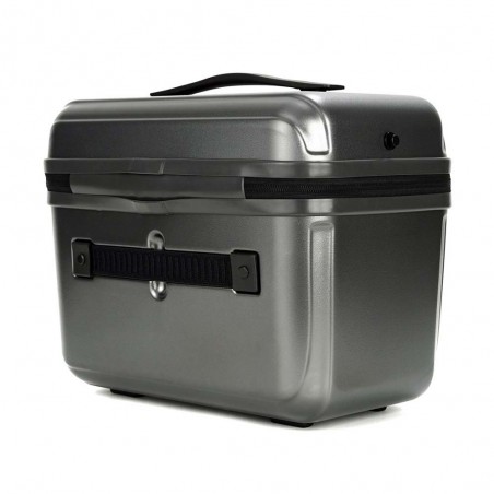 Vanity case ELITE "Top Loader" Pure Mate anthracite | Vanity rigide femme garanti 5 ans polycarbonate solide bandoulière