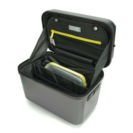 Vanity case ELITE "Top Loader" Pure Mate anthracite | Vanity rigide femme garanti 5 ans polycarbonate solide bandoulière