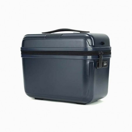 Vanity case ELITE "Top Loader" Pure Mate bleu nuit | Vanity rigide femme garanti 5 ans polycarbonate solide bandoulière