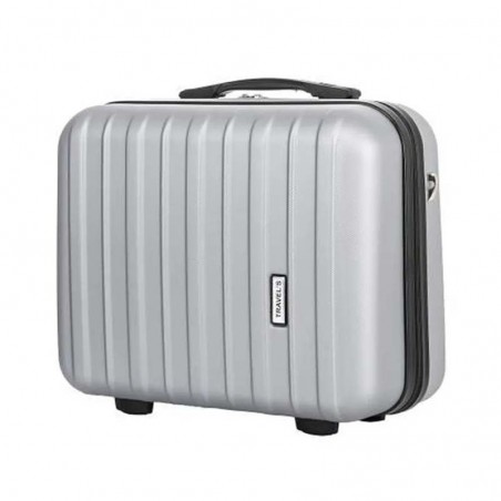 Set de 2 bagages TRAVEL'S "Bari" gris | valise cabine + valise underseat spécial vol low cost Easyjet Ryanair