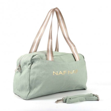 Sac polochon NAF NAF "Papilio" vert amande | Sac de voyage sac de sport fille femme pas cher