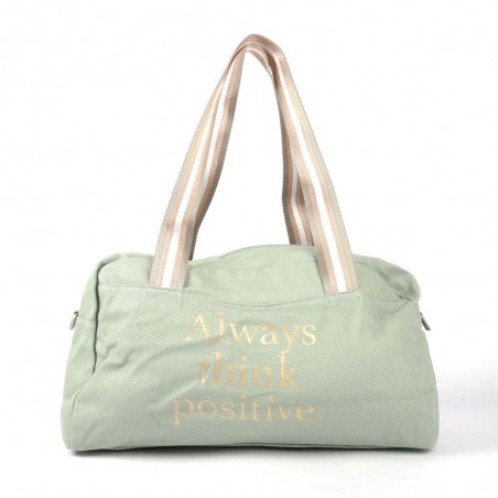 Sac polochon NAF NAF "Papilio" vert amande | Sac de voyage sac de sport fille femme pas cher