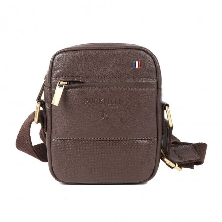 Sacoche bandoulière homme RUCKFIELD "Cup" marron foncé | Pochette porté croisé style moderne rugby pas cher Sébastien Chabal