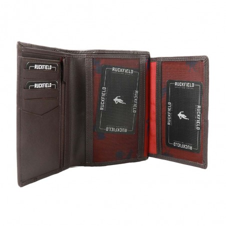 Portefeuille homme RUCKFIELD "Cup" marron | Petite maroquinerie cuir rugby Sébastien Chabal pas cher Portefeuille homme RUCKFIELD "Cup" marron | Petite maroquinerie cuir rugby Sébastien Chabal pas cher