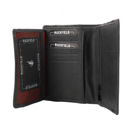 Portefeuille homme RUCKFIELD "Cup" noir | Petite maroquinerie en cuir style sportif rugby Sébastien Chabal Portefeuille homme RUCKFIELD "Cup" noir | Petite maroquinerie en cuir style sportif rugby Sébastien Chabal