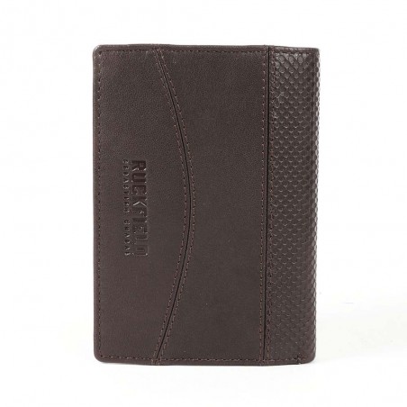 Portefeuille homme RUCKFIELD "Cup" marron | Petite maroquinerie en cuir style sportif rugby Sébastien Chabal Portefeuille homme RUCKFIELD "Cup" marron | Petite maroquinerie en cuir style sportif rugby Sébastien Chabal