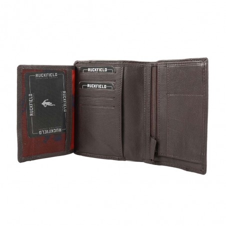 Portefeuille homme RUCKFIELD "Cup" marron | Petite maroquinerie en cuir style sportif rugby Sébastien Chabal Portefeuille homme RUCKFIELD "Cup" marron | Petite maroquinerie en cuir style sportif rugby Sébastien Chabal