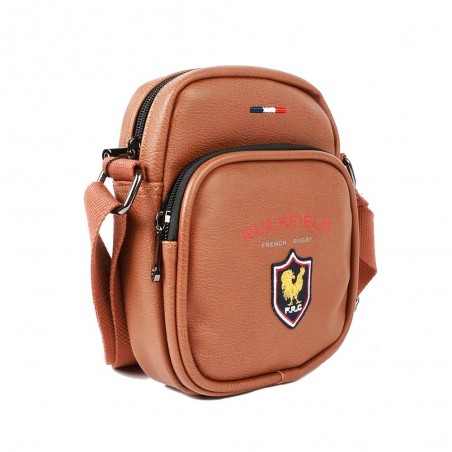 Sacoche bandoulière RUCKFIELD "Ruck" marron camel | Pochette homme porté croisé Sébastien Chabal rugby Sacoche bandoulière RUCKFIELD "Ruck" marron camel | Pochette homme porté croisé Sébastien Chabal rugby