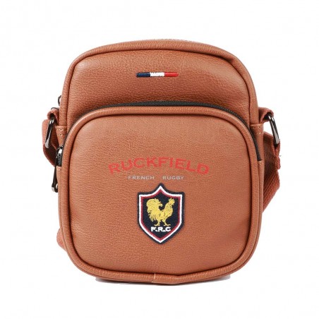 Sacoche bandoulière RUCKFIELD "Ruck" marron camel | Pochette homme porté croisé Sébastien Chabal rugby Sacoche bandoulière RUCKFIELD "Ruck" marron camel | Pochette homme porté croisé Sébastien Chabal rugby