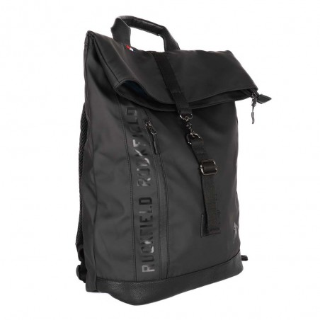 Sac à dos roll top RUCKFIELD "Black" noir | Sac de sport homme Sébastien Chabal rugby pas cher