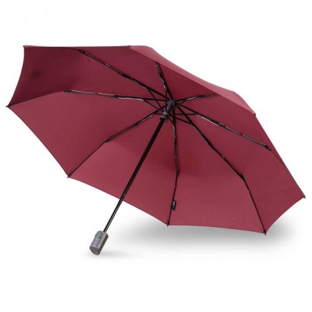 Parapluie pliant "Vision Duomatic" terra | Parapluie de poche écologique recyclé recyclable coloris rouge bordeaux