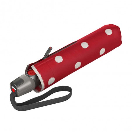 Parapluie pliant KNIRPS "T200 Medium Duomatic" dot art red | Parapluie de poche femme robuste garantie 5 ans
