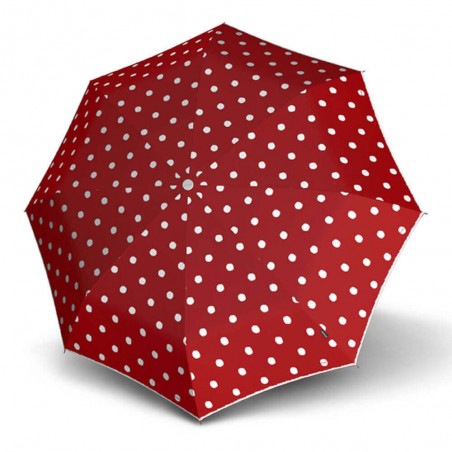 Parapluie pliant KNIRPS "T200 Medium Duomatic" dot art red | Parapluie de poche femme robuste garantie 5 ans