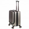 Valise cabine avec compartiment PC gris argent | Bagage business petit format polycarbonate Valise cabine avec compartiment PC gris argent | Bagage business petit format polycarbonate
