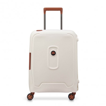 DELSEY valise cabine 4 roues 55cm "Moncey" slim blanc angora | Bagage haut de gamme pas cher