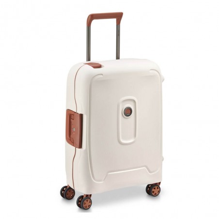DELSEY valise cabine 4 roues 55cm "Moncey" slim blanc angora | Bagage haut de gamme pas cher