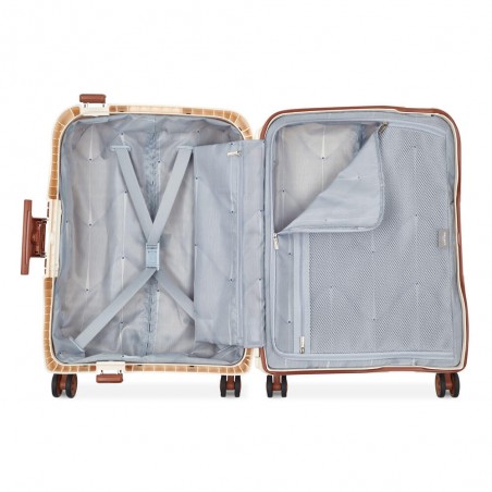 DELSEY valise cabine 4 roues 55cm "Moncey" slim blanc angora | Bagage haut de gamme pas cher