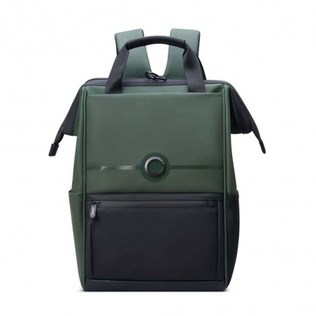 DELSEY sac à dos PC 14 pouces "Turenne" vert kaki | Sac étanche style urbain sécurisé