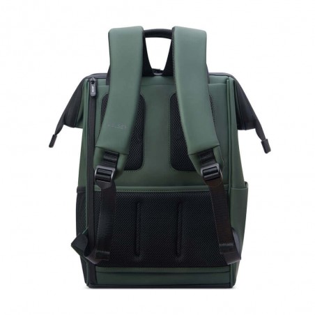 DELSEY sac à dos PC 14 pouces "Turenne" vert kaki | Sac étanche style urbain sécurisé