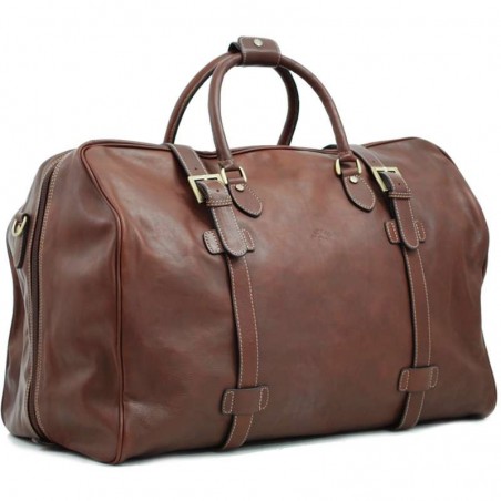 Sac de voyage en cuir KATANA marron | Grand bagage homme cuir véritable qualité luxe au meilleur prix