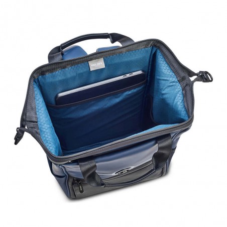 DELSEY sac à dos PC 14 pouces "Turenne" bleu nuit marine | Sac étanche style urbain sécurisé