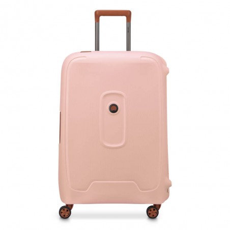 DELSEY valise soute M 69cm "Moncey" rose poudré | Bagage taille moyenne rigide 4 roues robuste sécurisé