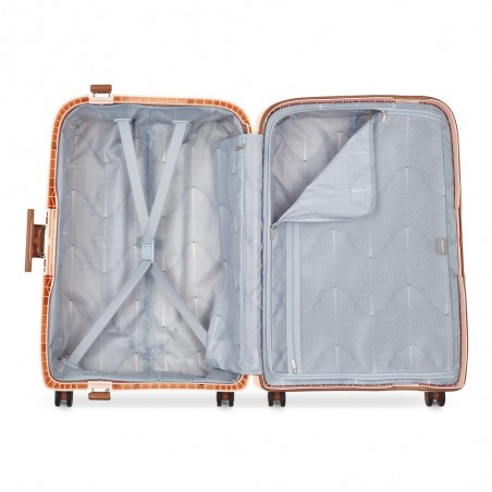 DELSEY valise soute M 69cm "Moncey" rose poudré | Bagage taille moyenne rigide 4 roues robuste sécurisé