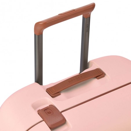 DELSEY valise soute M 69cm "Moncey" rose poudré | Bagage taille moyenne rigide 4 roues robuste sécurisé
