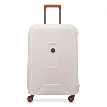 DELSEY valise soute M 69cm "Moncey" blanc angora | Bagage taille moyenne rigide 4 roues robuste sécurisé