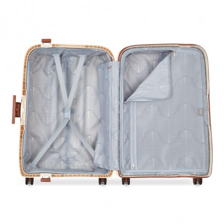 DELSEY valise soute M 69cm "Moncey" blanc angora | Bagage taille moyenne rigide 4 roues robuste sécurisé