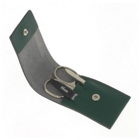 Set manucure cuir "Siena" S vert | Kit manucure de voyage ustensiles Solingen fabriqué en Allemagne haute qualité