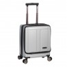 Valise cabine avec compartiment PC gris argent | Bagage business petit format polycarbonate Valise cabine avec compartiment PC gris argent | Bagage business petit format polycarbonate