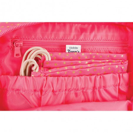 Cartable maternelle TANN'S "Fleur" rose | Petit sac scolaire fille pas cher petite section moyenne section grande section