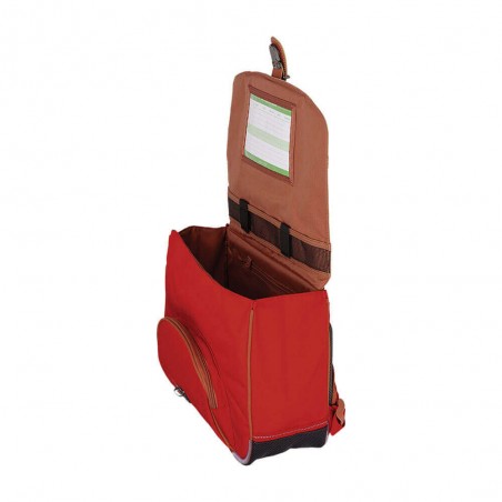 Cartable TANN'S 35 cm "Arthur" marine/rouge | Sac scolaire garçon CP CE1 bicolore super héros