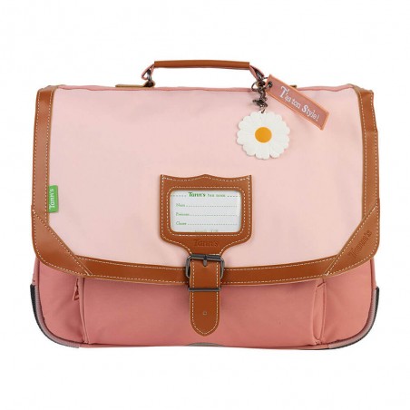 Cartable Tann's 38cm "Eva" rose nude | Sac scolaire fille CP CE1 CE2 classique pas cher