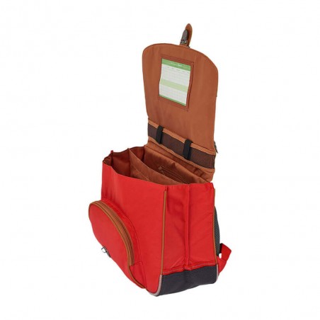 Cartable TANN'S 38 cm "Arthur" marine/rouge | Sac scolaire garçon CP CE1 CE2 super-héros